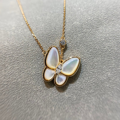 [⭐Hevara Jewelry]BUTTERFLY MOP DIAMOND NECKLACE