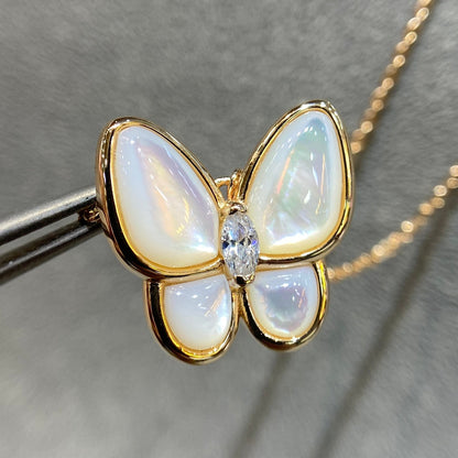 [⭐Hevara Jewelry]BUTTERFLY MOP DIAMOND NECKLACE