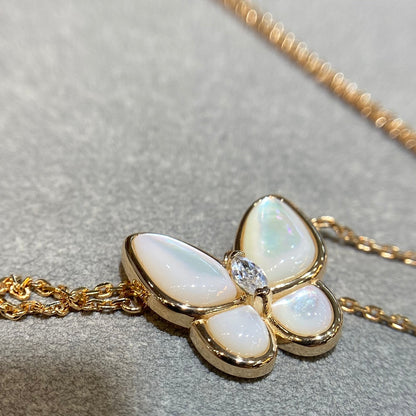 [⭐Hevara Jewelry]BUTTERFLY MOP DIAMOND NECKLACE