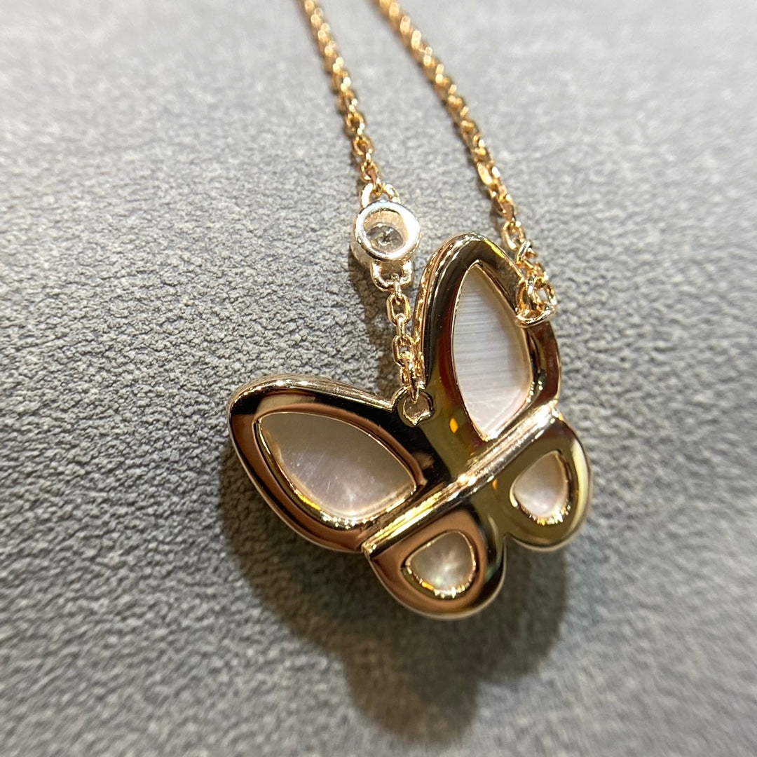 [⭐Hevara Jewelry]BUTTERFLY MOP DIAMOND NECKLACE