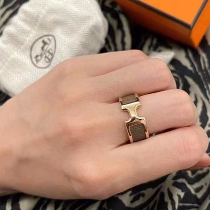 [⭐Hevara Jewelry]OLYMPE PINK GOLD RING