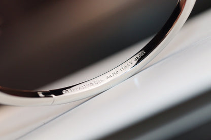 [Hevara Jewelry]NARROW T1 HINGED BANGLE DIAMOND SILVER
