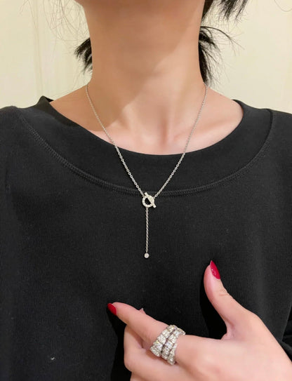 [⭐Hevara Jewelry]FINESSE SILVER DIAMOND NECKLACE