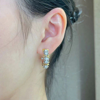 [Hevara Jewelry]SCHLUMBERGER GOLD DIAMOND EARRINGS