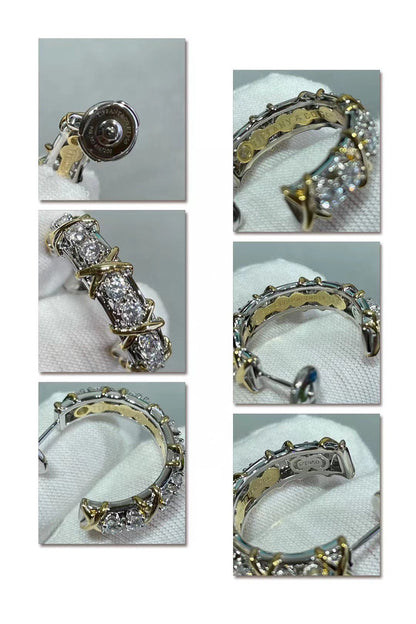[Hevara Jewelry]SCHLUMBERGER GOLD DIAMOND EARRINGS