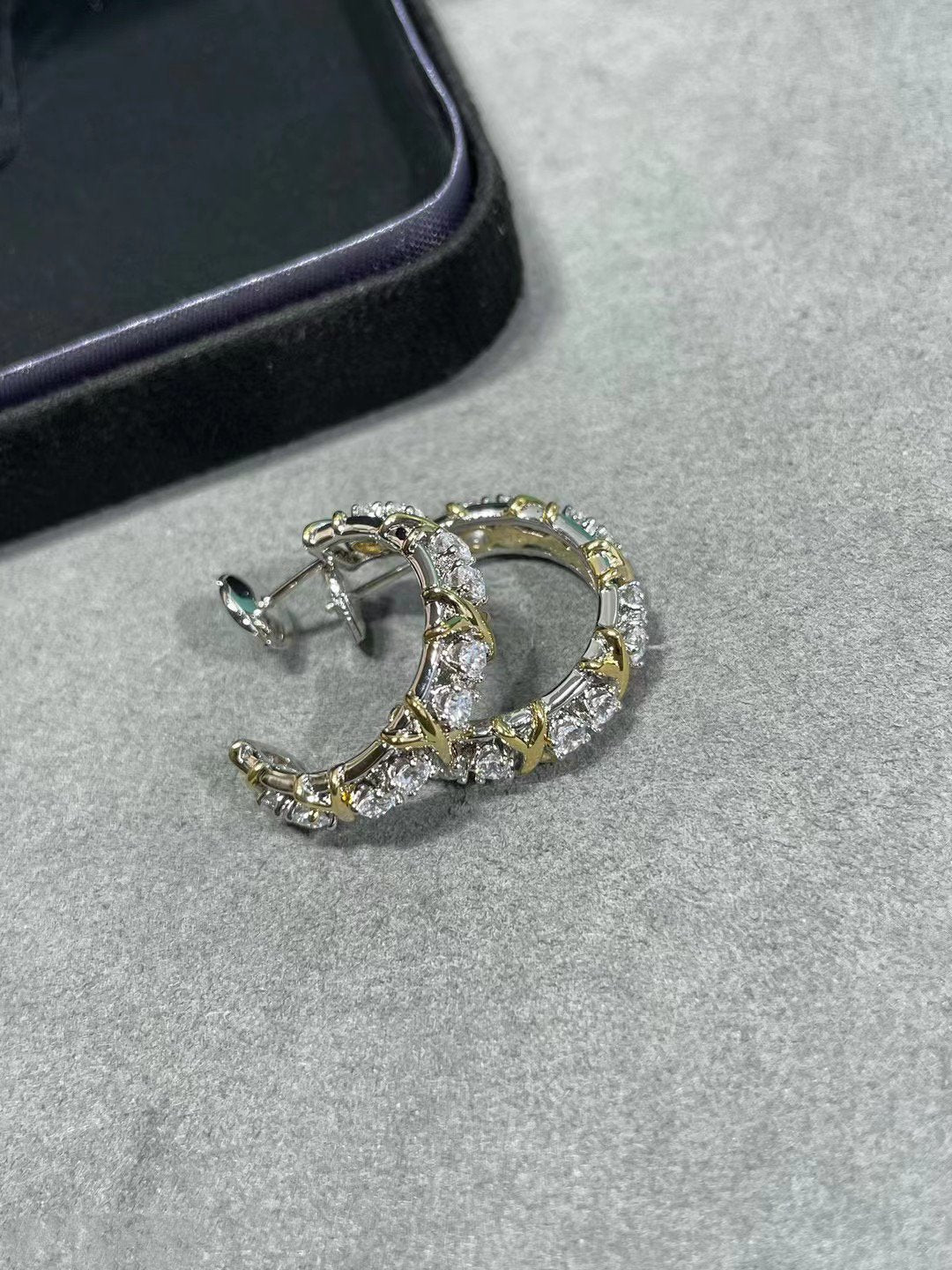[Hevara Jewelry]SCHLUMBERGER GOLD DIAMOND EARRINGS