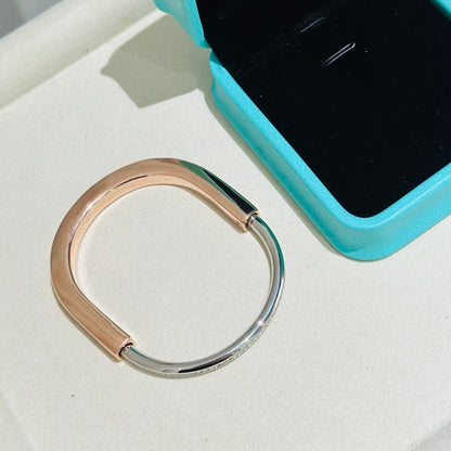 [Hevara Jewelry]LOCK PINK GOLD SILVER DIAMOND BRACELET