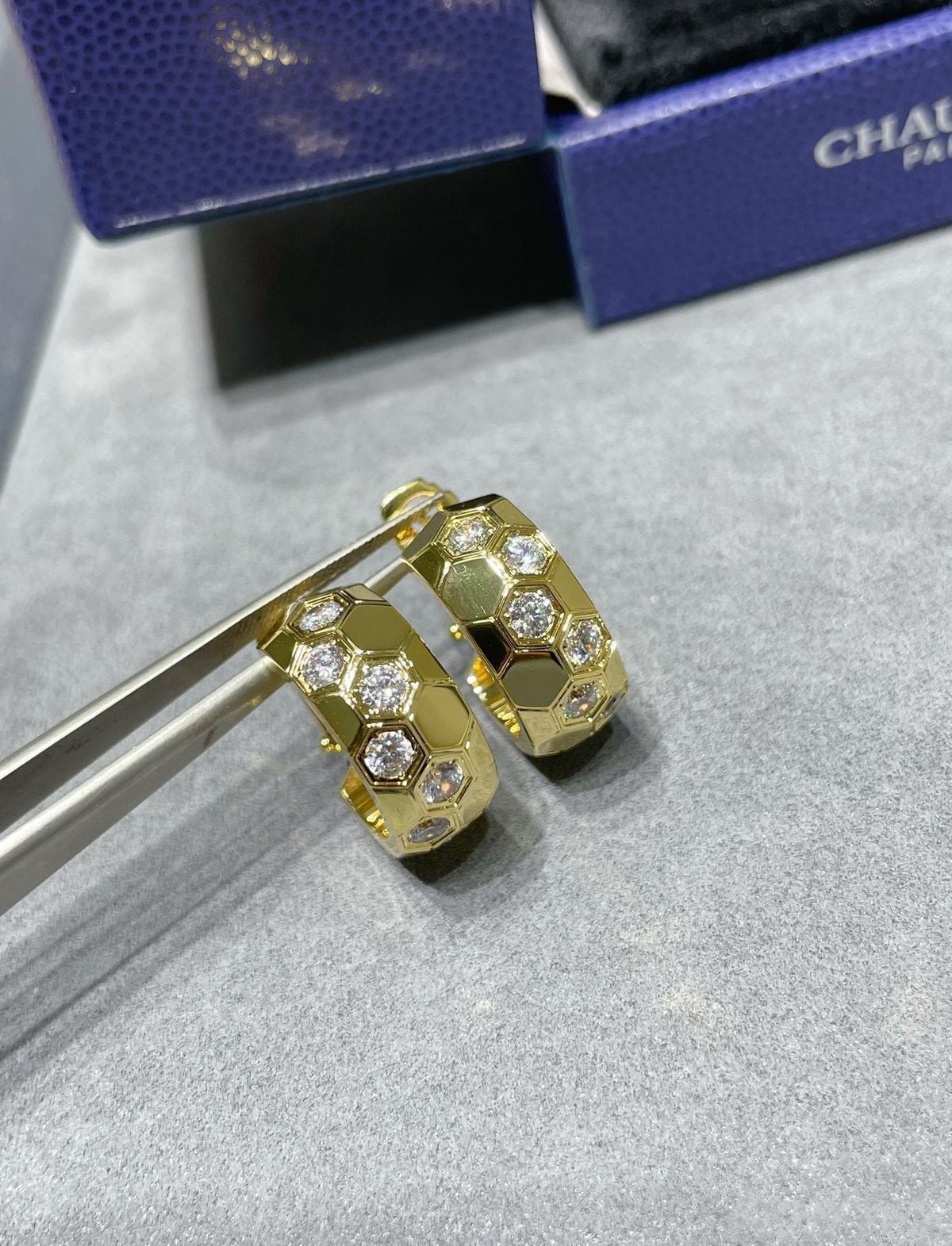 [⭐Hevara Jewelry]BEE LOVE DIAMOND HOOP EARRINGS