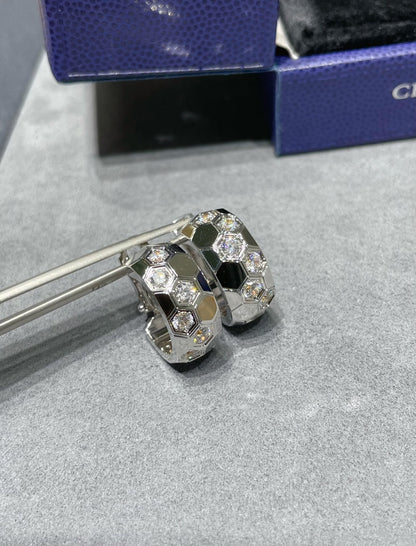 [⭐Hevara Jewelry]BEE LOVE DIAMOND HOOP EARRINGS