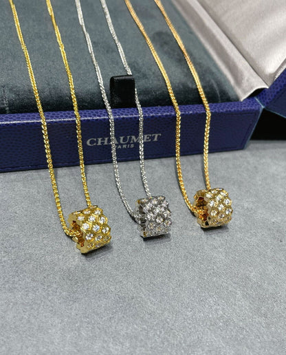 [⭐Hevara Jewelry]BEE LOVE DIAMOND PAVED 3 ROW NECKLACE