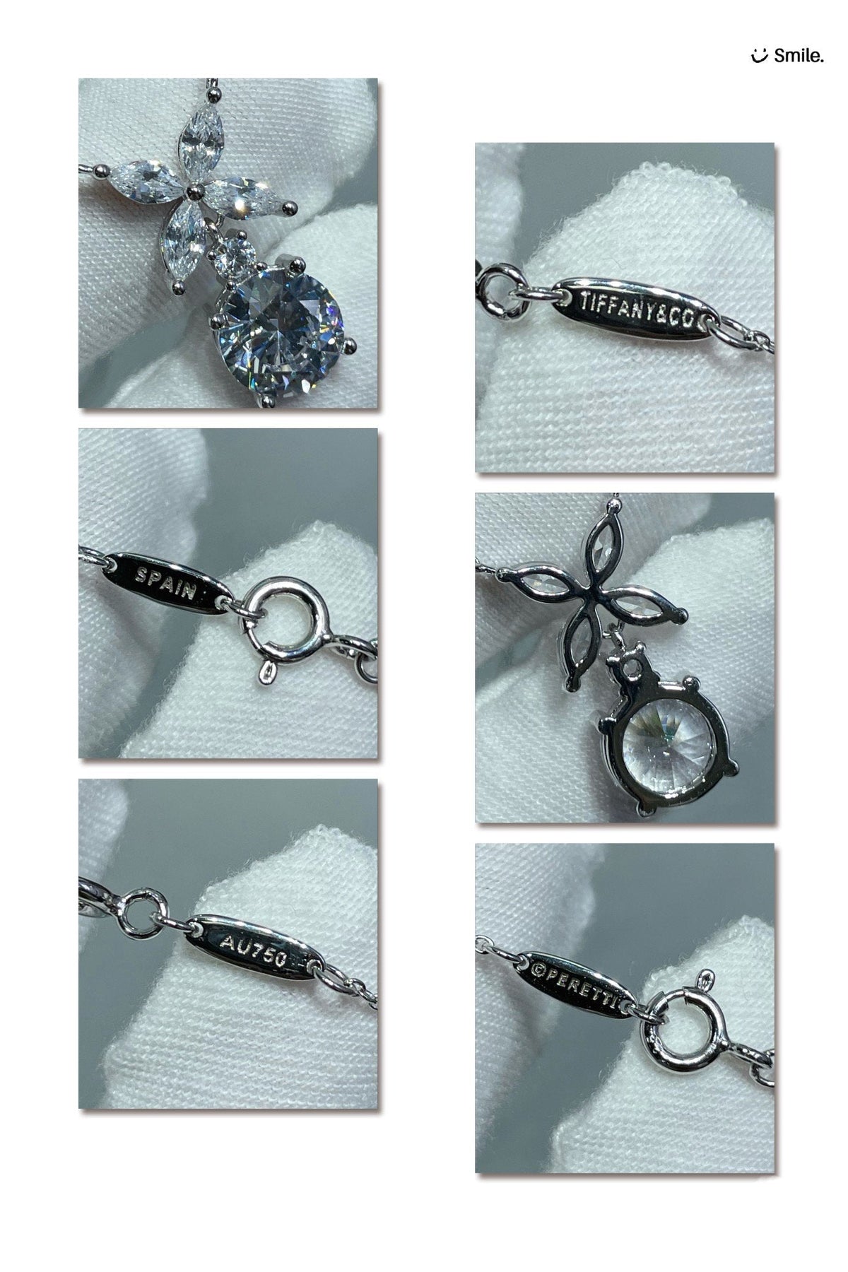 [Hevara Jewelry]VICTORIA PENDANT SILVER DIAMOND NECKLACE