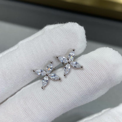 [Hevara Jewelry]VICTORIA SILVER DIAMOND STUD MINI EARRINGS