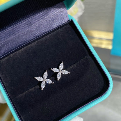 [Hevara Jewelry]VICTORIA SILVER DIAMOND STUD MINI EARRINGS