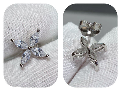 [Hevara Jewelry]VICTORIA SILVER DIAMOND STUD MINI EARRINGS