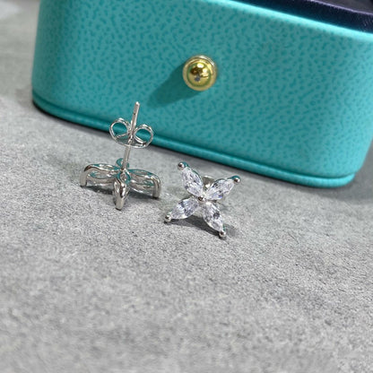 [Hevara Jewelry]VICTORIA SILVER DIAMOND STUD MINI EARRINGS