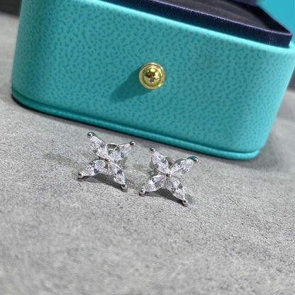 [Hevara Jewelry]VICTORIA SILVER DIAMOND STUD MINI EARRINGS