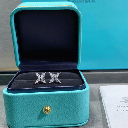[Hevara Jewelry]VICTORIA SILVER DIAMOND STUD MINI EARRINGS
