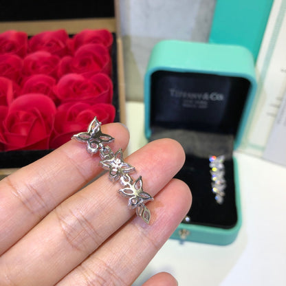 [Hevara Jewelry]VICTORIA SILVER DIAMOND DROP EARRINGS