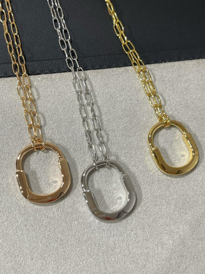 [Hevara Jewelry]LOCK MEDIUM PENDANT DIAMOND NECKLACE