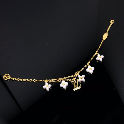 [⭐Hevara Jewelry]LOGO 6 MOTIF STAR AND SUN GOLD BRACELET