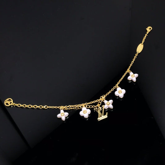 [⭐Hevara Jewelry]LOGO 6 MOTIF STAR AND SUN GOLD BRACELET