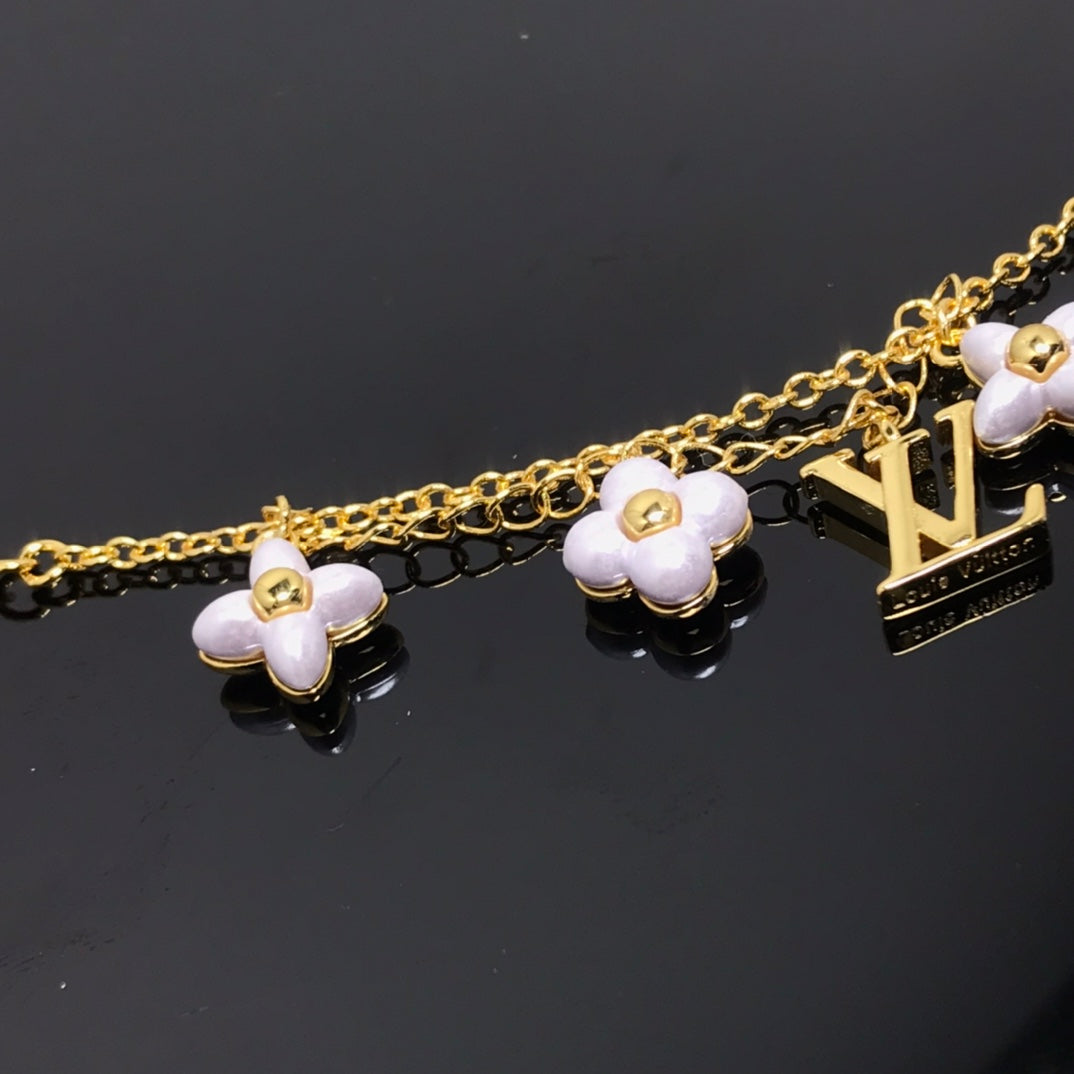 [⭐Hevara Jewelry]LOGO 6 MOTIF STAR AND SUN GOLD BRACELET