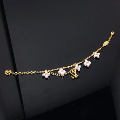 [⭐Hevara Jewelry]LOGO 6 MOTIF STAR AND SUN GOLD BRACELET