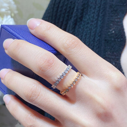 [⭐Hevara Jewelry]BEE LOVE DIAMOND PAVED SMALL RING