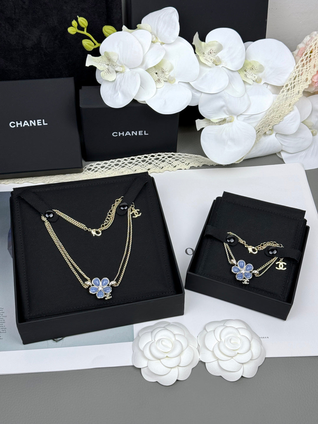 [⭐Hevara Jewelry]VOLTE New Blue Floral Double-Layer Bracelet