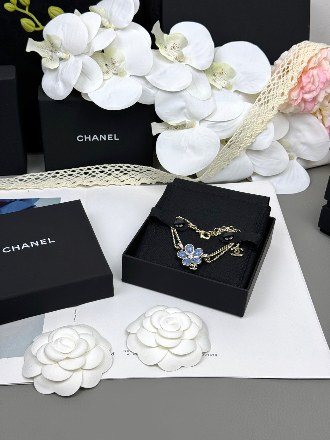 [⭐Hevara Jewelry]VOLTE New Blue Floral Double-Layer Bracelet