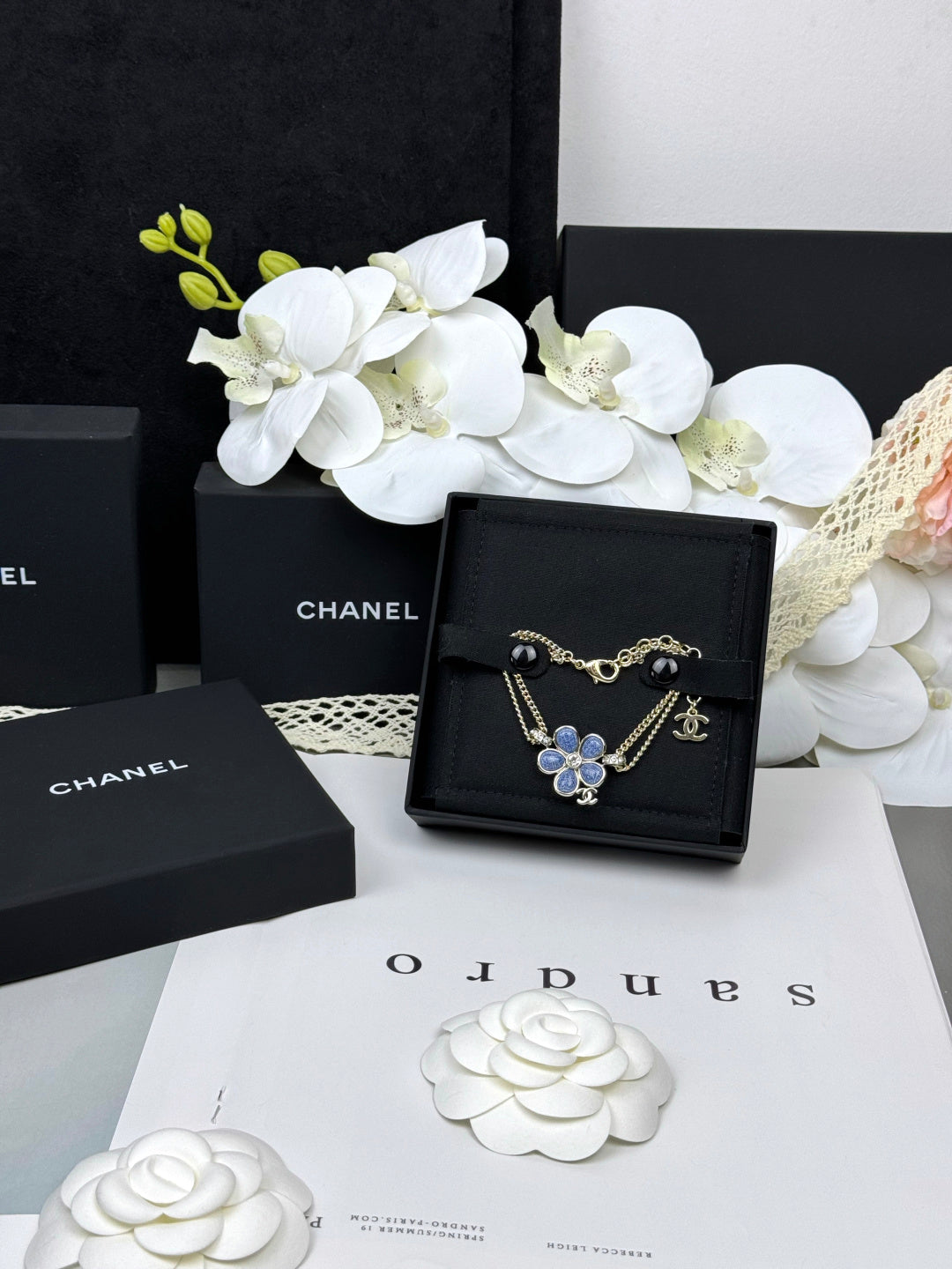 [⭐Hevara Jewelry]VOLTE New Blue Floral Double-Layer Bracelet