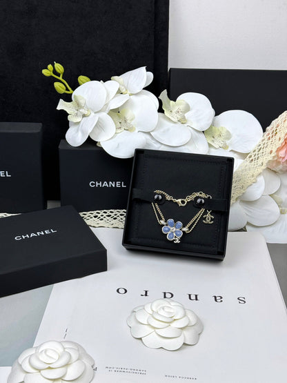 [⭐Hevara Jewelry]VOLTE New Blue Floral Double-Layer Bracelet