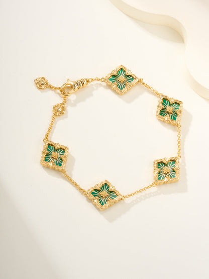 [⭐Hevara Jewelry]B.C.L ENAMELED Five-Flower Bracelet（Various Colors)