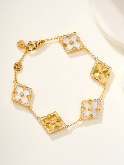 [⭐Hevara Jewelry]B.C.L ENAMELED Five-Flower Bracelet（Various Colors) BIG SIZE