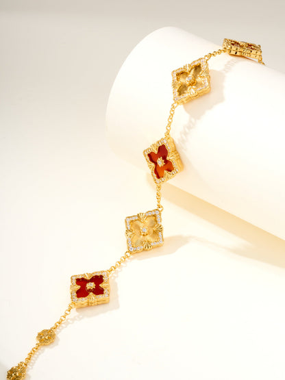 [⭐Hevara Jewelry]B.C.L ENAMELED Five-Flower Bracelet（Various Colors) BIG SIZE