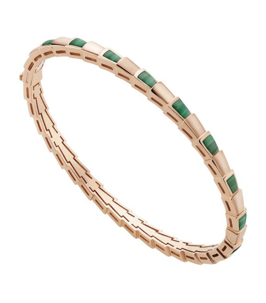 [⭐Hevara Jewelry]SERPENTI BRACELET PINK GOLD MALACHITE