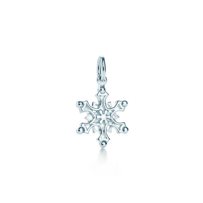 [Hevara Jewelry]STERLING SILVER SNOWFLAKE PENDANT NECKLACE