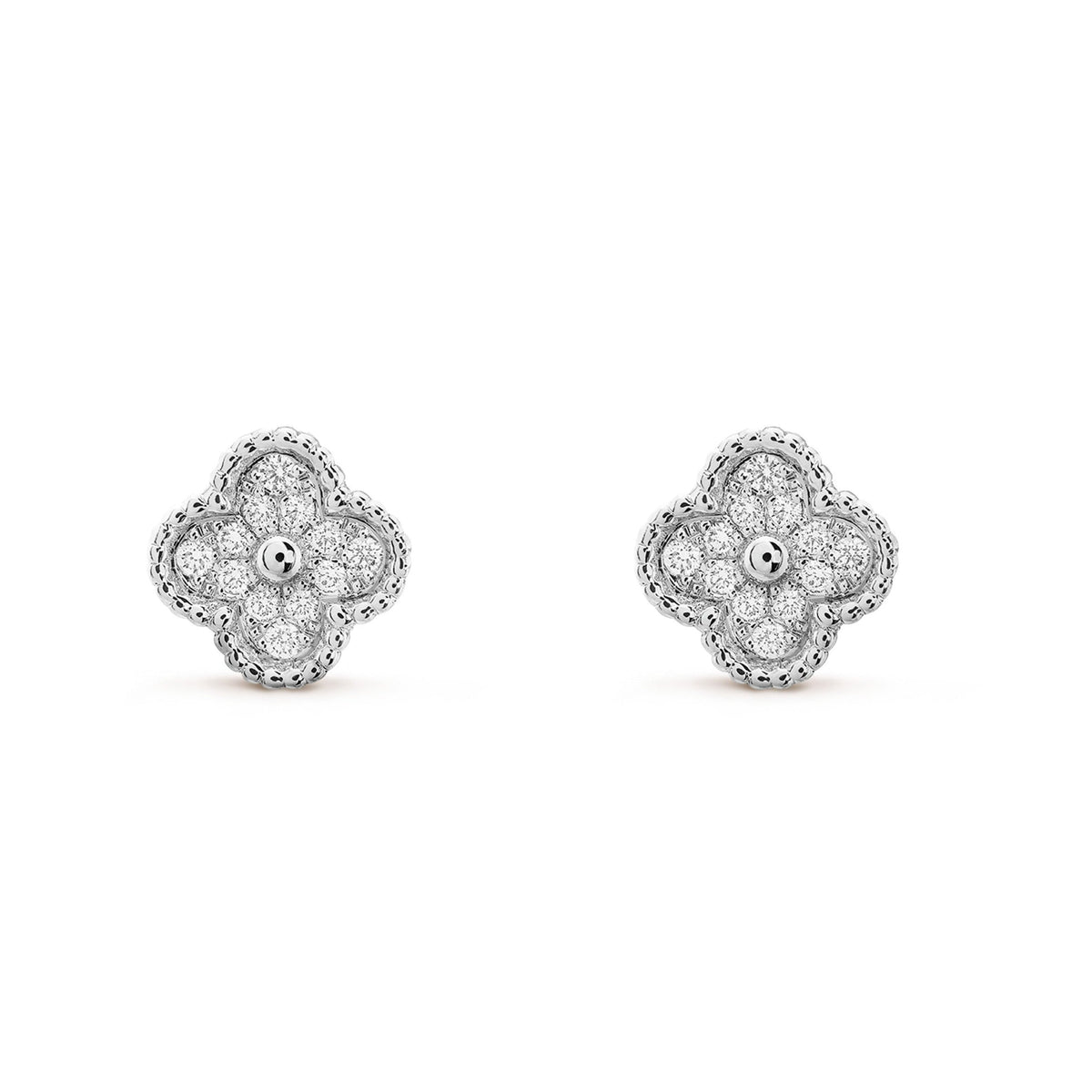[⭐Hevara Jewelry]CLOVER MINI DIAMOND STUD EARRINGS