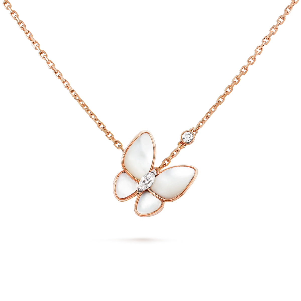 [⭐Hevara Jewelry]BUTTERFLY MOP DIAMOND NECKLACE
