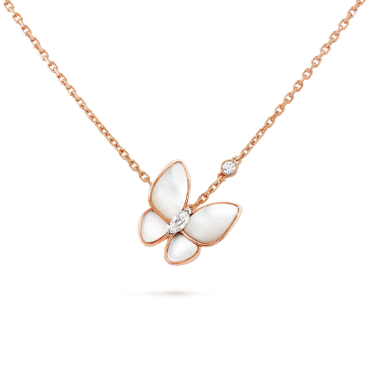 [⭐Hevara Jewelry]BUTTERFLY MOP DIAMOND NECKLACE