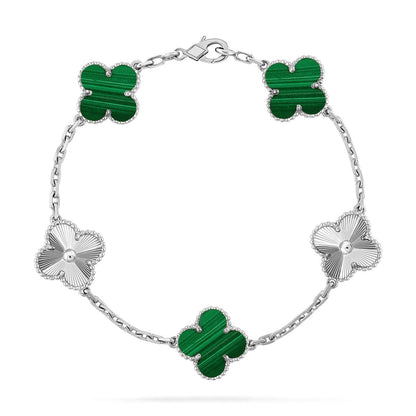[⭐Hevara Jewelry] CLOVER 5 MOTIF MALACHITE BRACELET COLLECTION