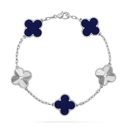 [⭐Hevara Jewelry]CLOVER 5 MOTIF LAPIS LAZULI BRACELET COLLECTION