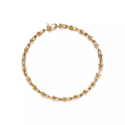 [Hevara Jewelry]HARDWEAR MICRO LINK 44 MOTIF GOLD BRACELET