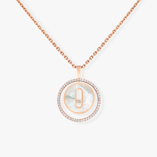 [⭐Hevara Jewelry]Demo MOVE 1 DIAMOND WHITE MOTHER OF PEARL PINK GOLD DIAMOND NECKLACE