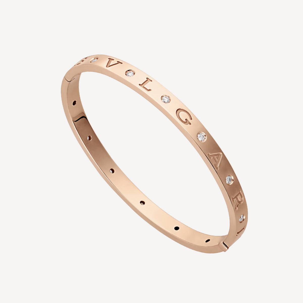 [⭐Hevara Jewelry]ZERO 1 PINK GOLD 12 DIAMONDS BRACELET