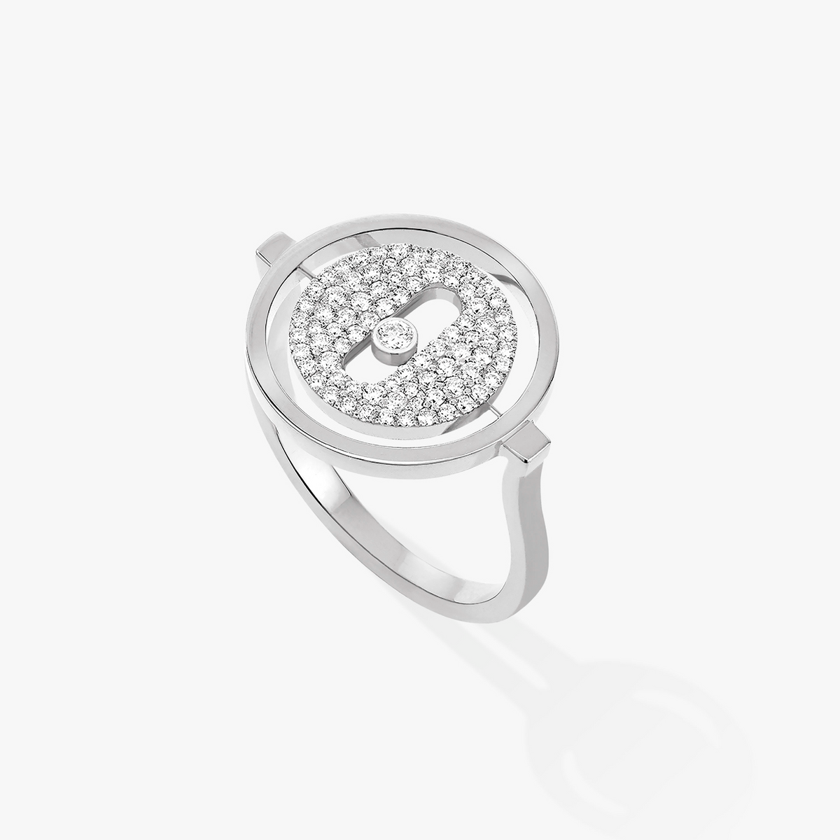 [⭐Hevara Jewelry]Demo MOVE PAVED SILVER DIAMOND RING