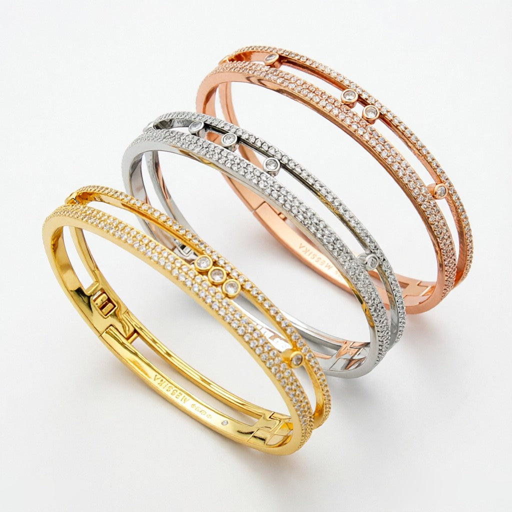 [⭐Hevara Jewelry]Move Romane pavé bangle