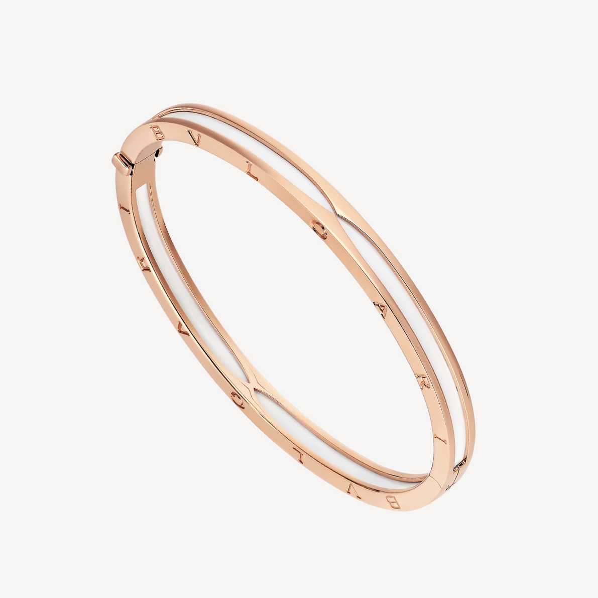 [⭐Hevara Jewelry]ZERO 1 PINK GOLD WITH WHITE CERAMIC BRACELET
