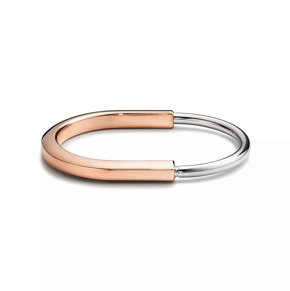 [Hevara Jewelry]LOCK BRACELET ROSE AND WHITE GOLD