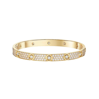 [⭐Hevara Jewelry]LOVE BRACELET 6.1MM DIAMOND-PAVED 10 BIG DIAMONDS